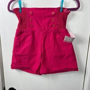 Hot from Hollywood hot pink stretchy high waist pinup shorts. Size L